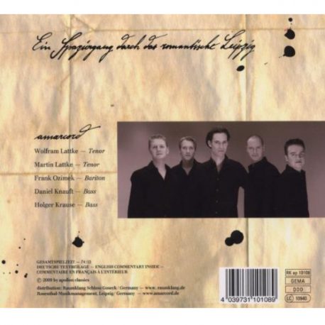 CD, Kulturshop Leipzig, Amarcord Rastlose Liebe, Vokalmusik Mendelssohn, Thomanerchor, Leipzig, Wolfram Lattke, 