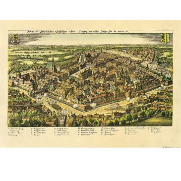 Historischer Stadtplan Leipzig 1620