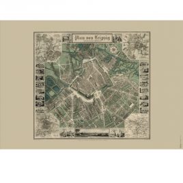 Historischer Stadtplan Leipzig 1847