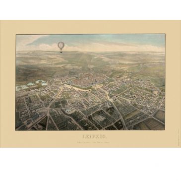 Historischer Stadtplan Leipzig 1850