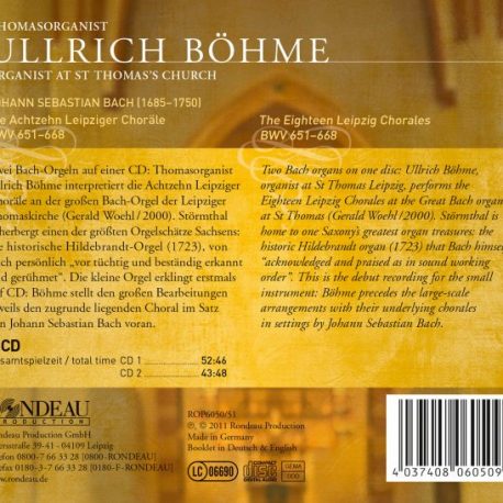 Ullrich Böhme Johann Sebastian Bach an der Bach-Orgel der Leipziger Thomaskirche.